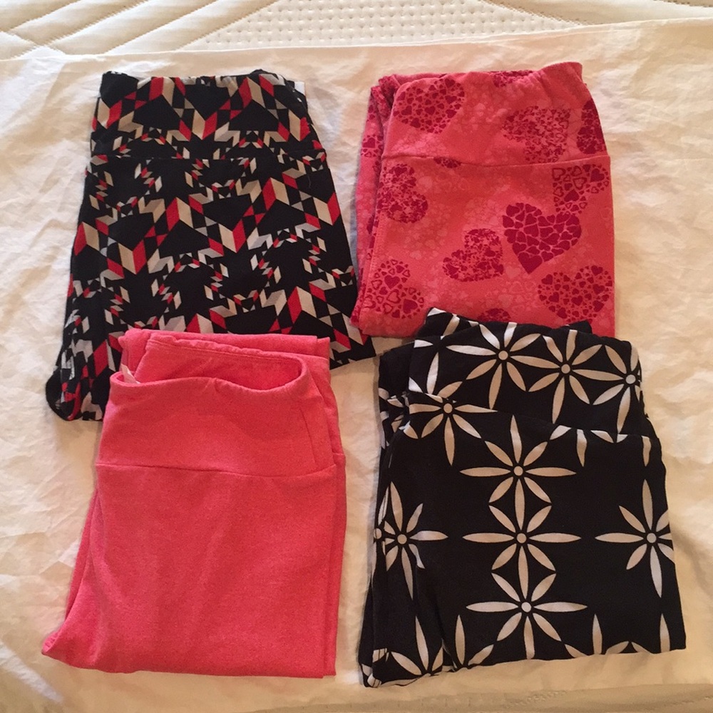 LuLaRoe leggings, 4 pair, OS